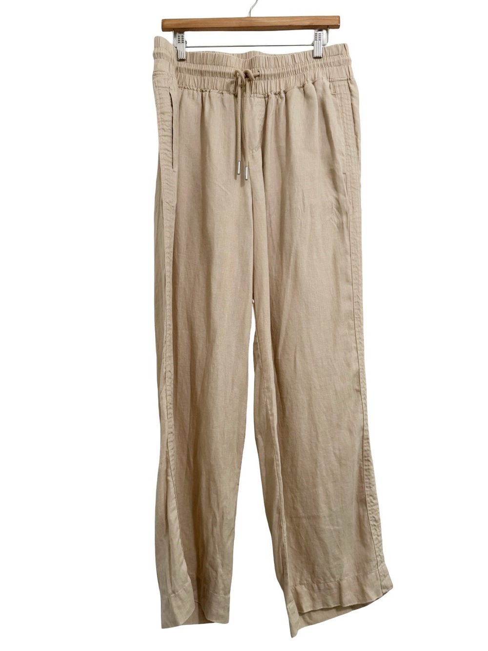Quince Wide Leg Linen Pant Driftwood Large - Picture 5 of 13